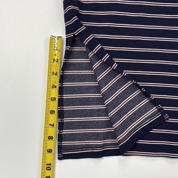 dRA Los Angeles Navy Blue Striped Short Pencil Skirt Medium - Picture 3 of 7